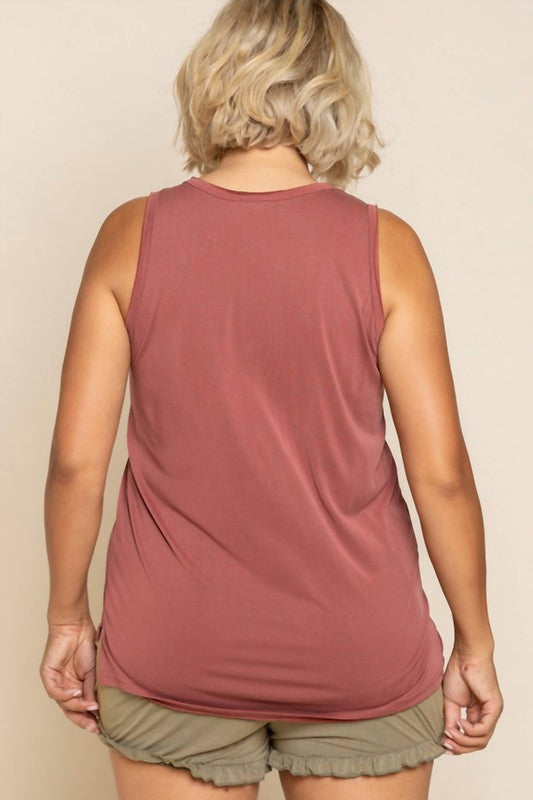 Pol - Aztec Pocket Tank Top