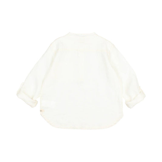 Búho - Kid's Ecru Linen Kurta Shirt