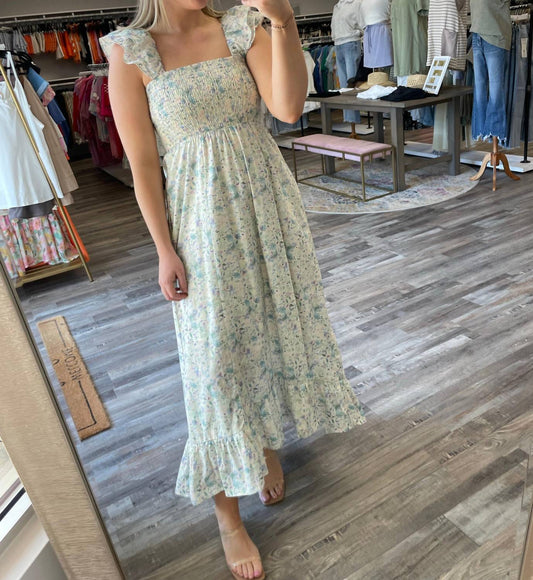 Wishlist - Floral Smocked Midi Dress