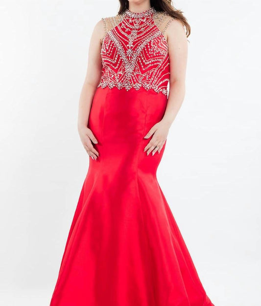 Rachel Allan - Rhinestones Mikado Mermaid Gown