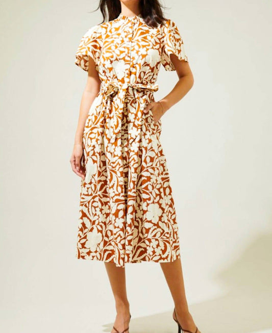 Sugarlips - Ayla Short Bell Sleeve Midi Dress