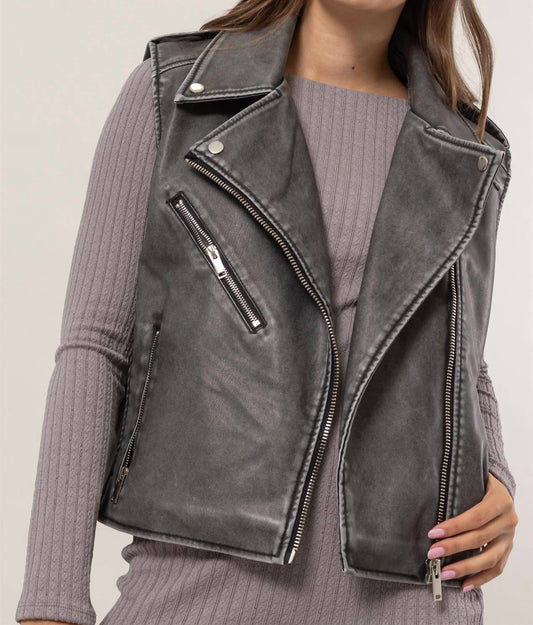 Hyfve - Washed Moto Vest