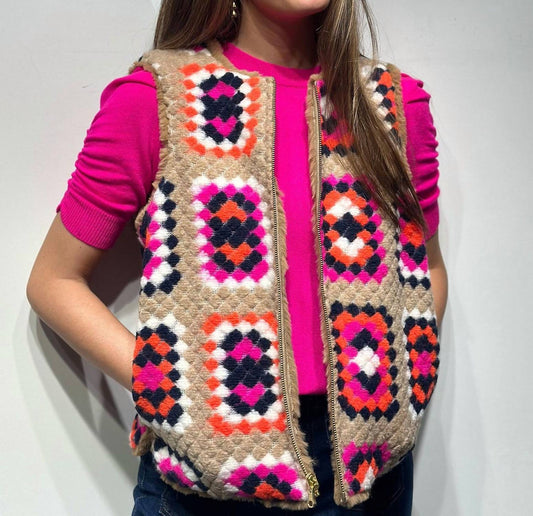 Vilagallo - Naomi Crochet Knit Waistcoat