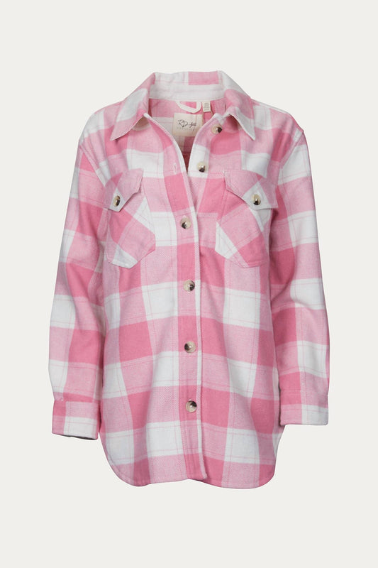 OVERSIZED CHECKED SHIRT JACKET