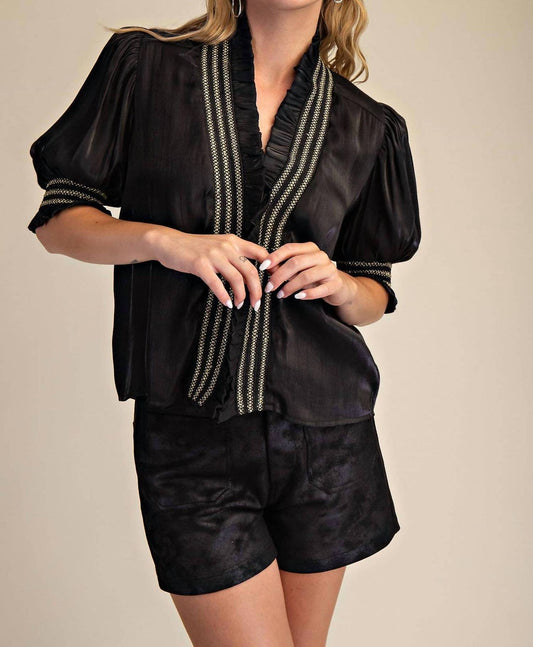 Glam - Miriam V-neck Blouse