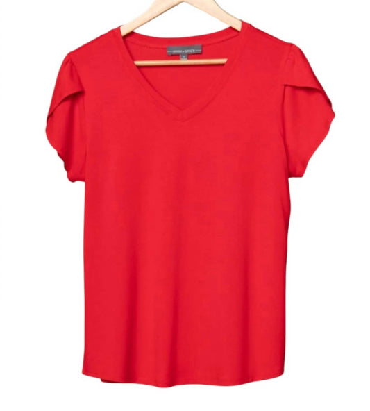 Pine Apparel - Women's Juliana V Neck Short Sleeve Top