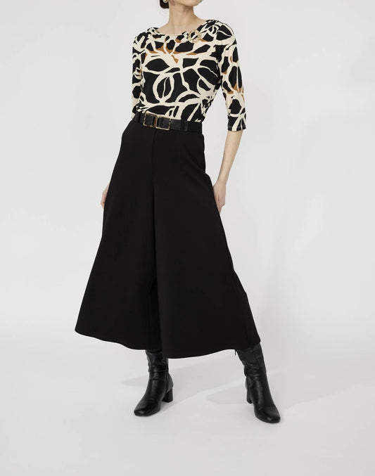 Frank Lyman - High-waisted Wide Leg Belted Trousers