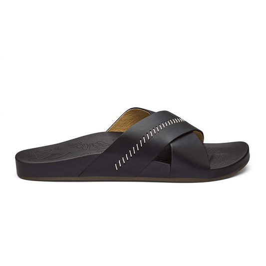 Olukai - Women's Kipe'a 'olu Leather Slide Sandals