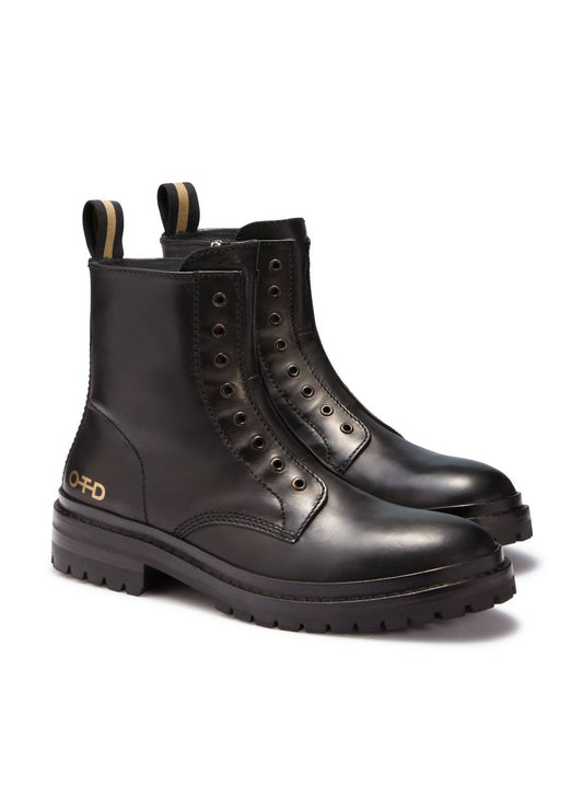 On This Day - Men's Laceless Leather Combat Boots
