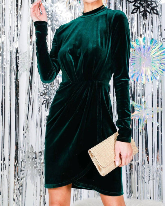 Vine & Love - Bodycon Faux Wrap Dress