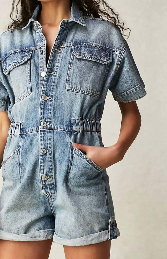 Free People - Marci Cuffed Shortalls