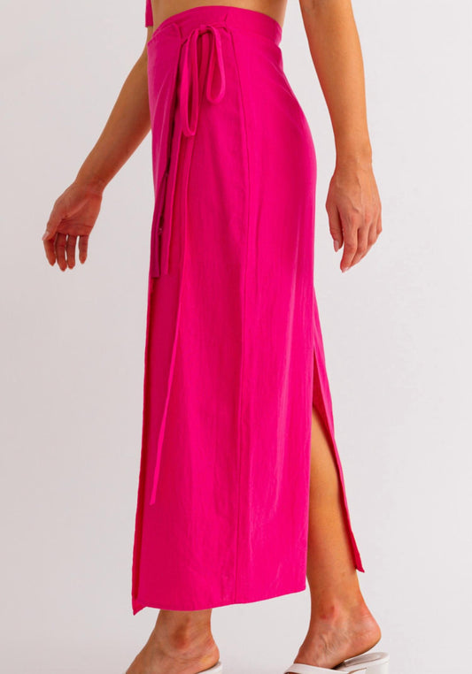 Le Lis - Wrap Slit Back Maxi Skirt