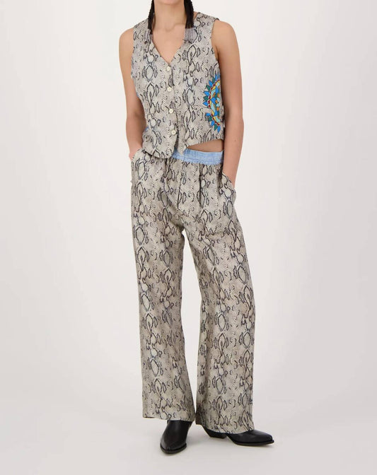 Me369 - Cameron Snake Print Vest