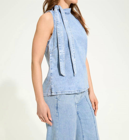 Fdj - Sleeveless Bow Neck Blouse