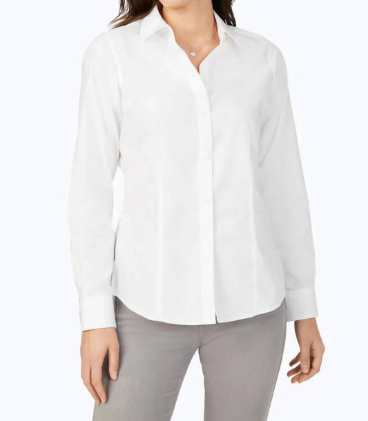 Foxcroft - Dianna Pinpoint Long Sleeve Shirt