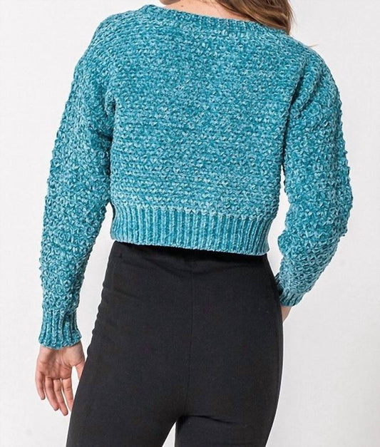 Hyfve - Chenille Crop Long Sleeve Sweater