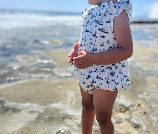 Vignette - Girl's Maya Ruffle Bubble Onesie