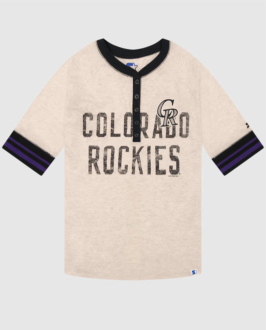 Starter - Womens Colorado Rockies First Choice 3/4 Sleeve Shirt