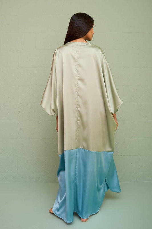 Pitusa - Satin Colorblock Kaftan Dress