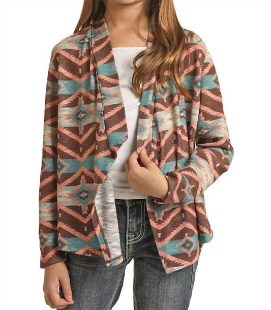 Rock & Roll Cowgirl - Girls Aztec Cardigan
