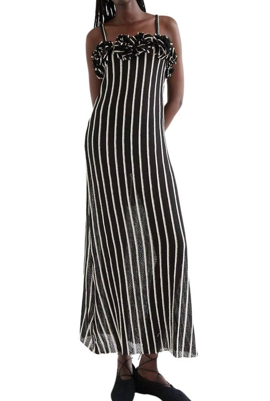 Tach - Anissa Knitted Fabric Maxi Dress