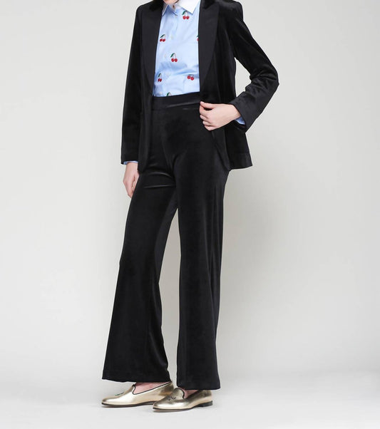 Vilagallo - Pull On Velvet Trouser Pants