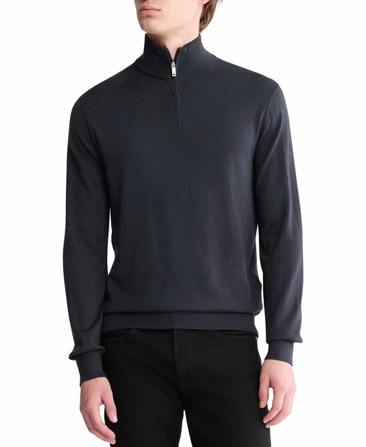 Calvin Klein - Fine Merino Wool Blend Quarter Zip Sweater