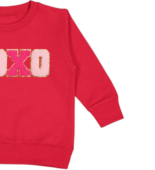 Sweet Wink - Kids Xoxo Patch Valentine's Day Sweatshirt