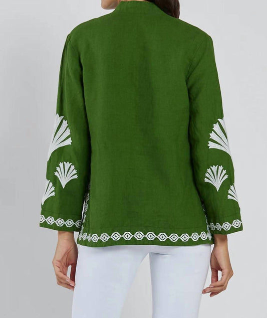 Jude Connally - Elyce Embroidered Linen Top