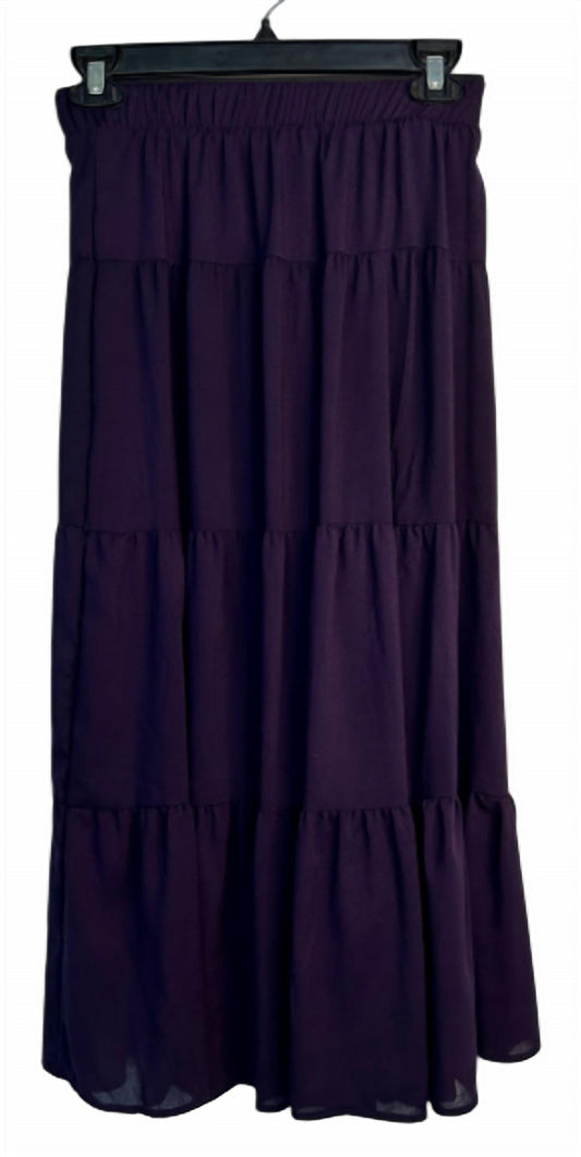 Aqua - Tiered Midi Skirt