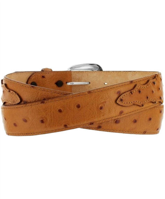 Tony Lama - Men's Ostrich Embossed Leather Belt