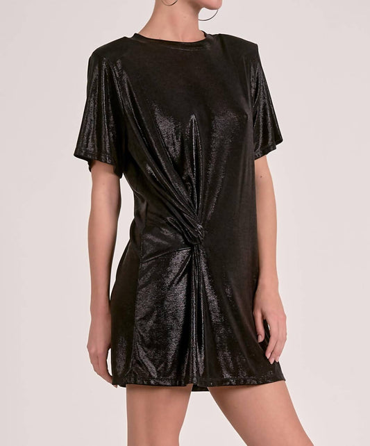 Elan - Short Sleeve Mini Knotted Dress