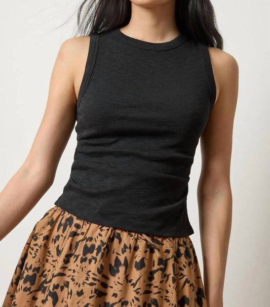 Lilla P - Rib Slub Side Pleat Tank Top