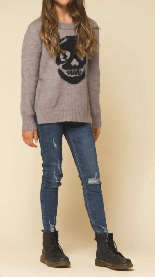 Vintage Havana - Skull Crewneck Pullover Sweater