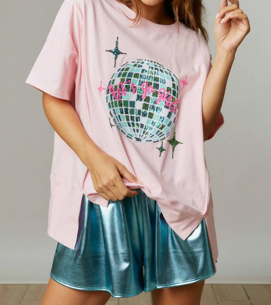Fantastic Fawn - Let's Go Girls Disco Ball Sequin Tee