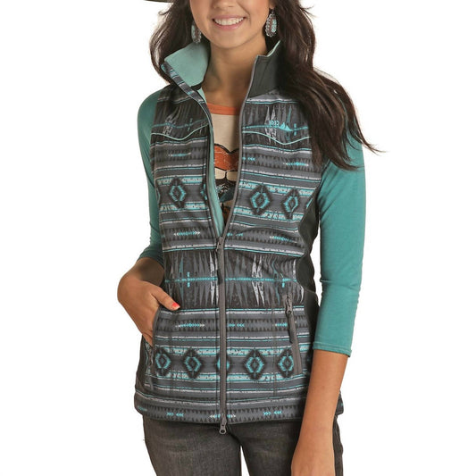 Powder River - Aztec Print Softshell Vest