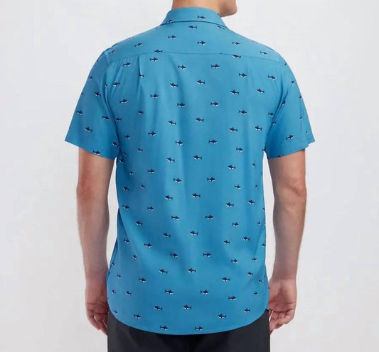 Tipsy Elves - Men's Shark Button Down Hawaiian Shirt