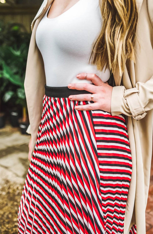Sacred Pleated Midi Skirt
