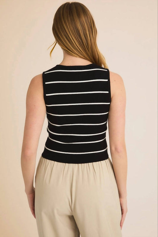 Gilli - Sleeveless Striped Top