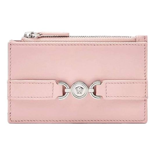 Versace - Women's Leather Zipper Card Holder Slim Wallet
