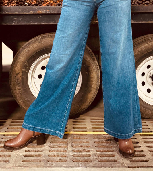 Ag Jeans - Stella Wide Leg Denim Jeans