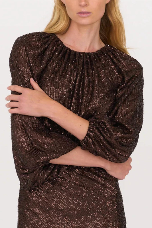Secular - Ava 3/4 Sleeve Sequin Top