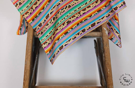 M&F Western - Stripe Leopard Wild Rag