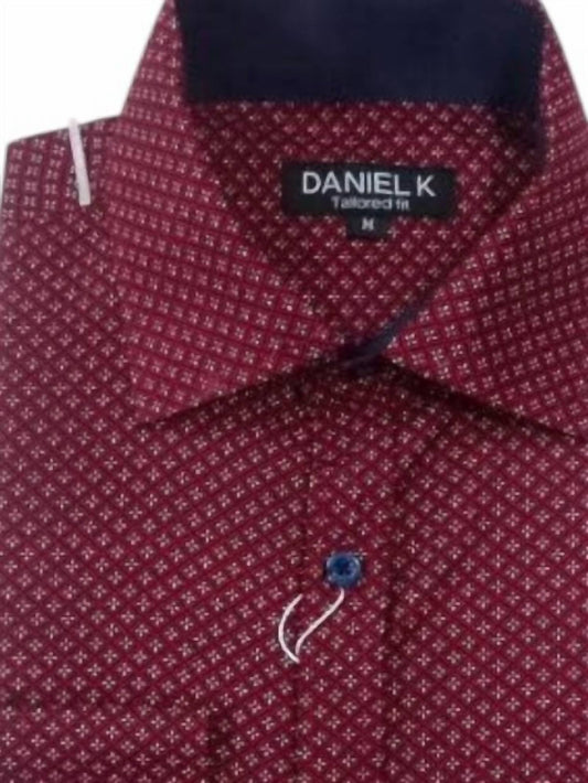 Daniel K - Men's Long Sleeve Printed Dress Shirt