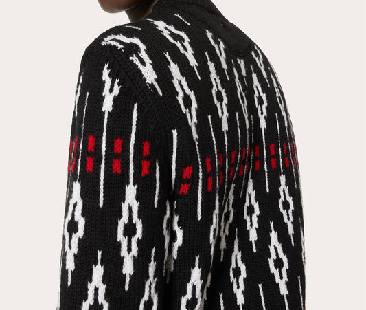 Valentino - Geometric Pattern Crew Neck Sweater