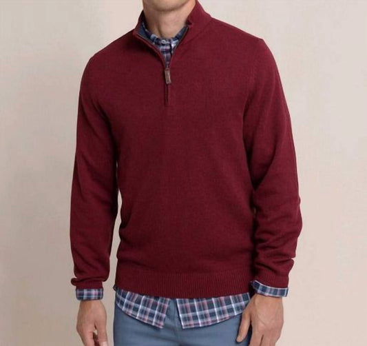Southern Tide - Oakatie Heather Quarter Zip Sweater