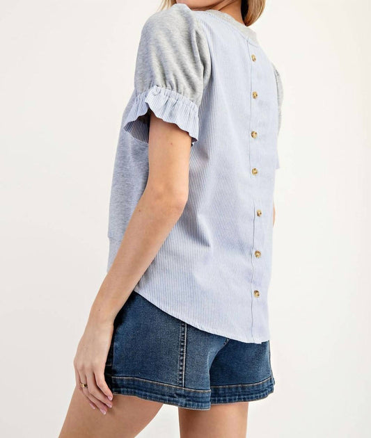 Ee:Some - Button Down Back Top