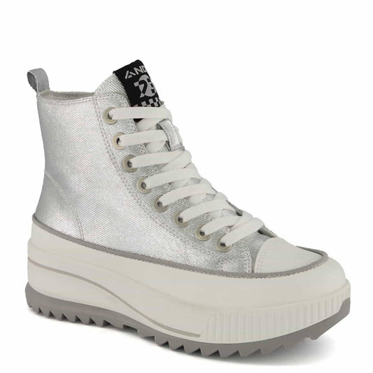 Andrea - Women's Platform Metallic Sneaker Booties