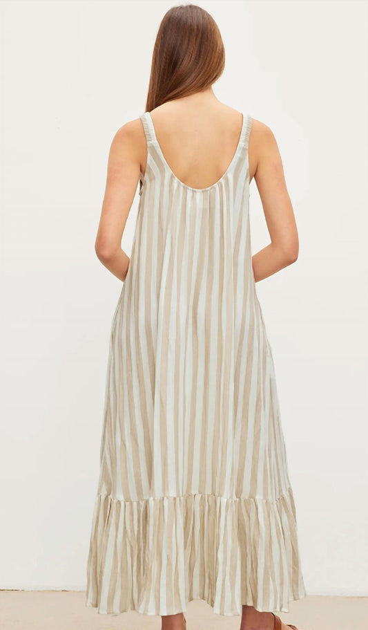 Velvet By Graham & Spencer - Meradith Striped Linen Maxi Dress