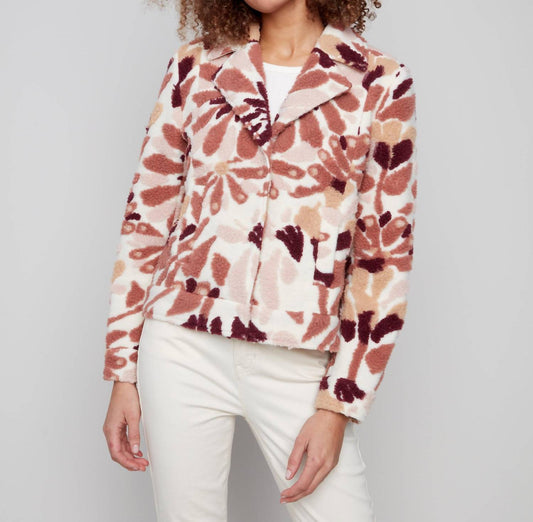 Charlie B - Sherpa Flocked Fleece Short Jacket